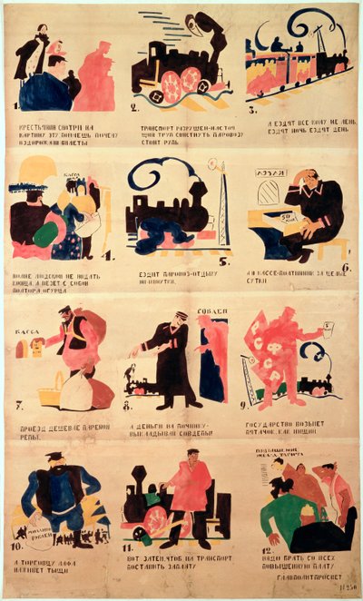 Russian Railway Advertisement, c.1921 by Vladimir Mayakovsky